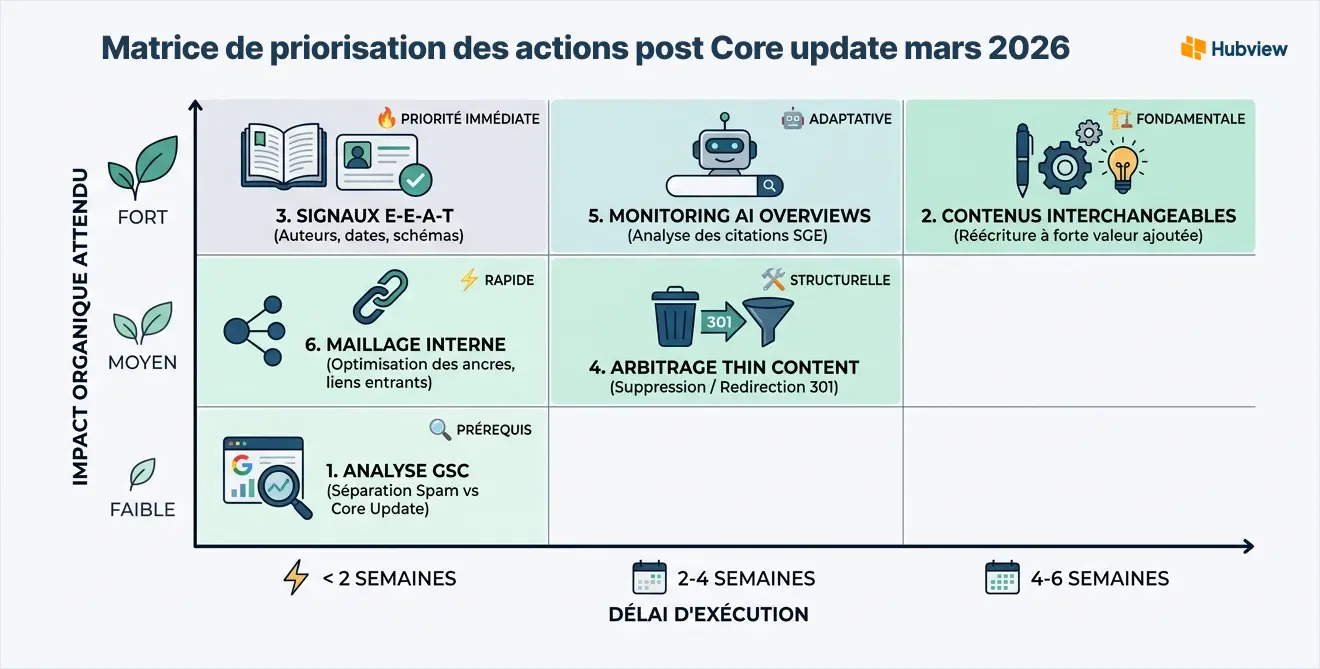 Priorisation des actions post core update mars