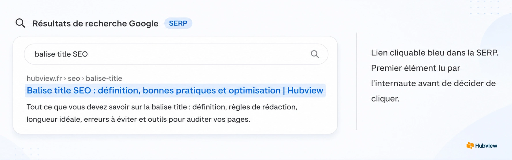 Balise title - resultat de recherche google