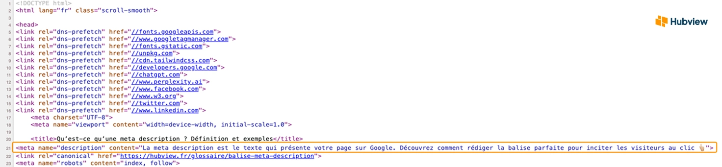 meta description dans code html